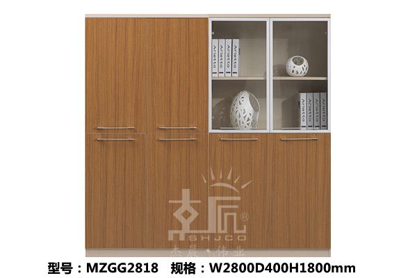 木质文件柜板式竹木色系列产品展示-上海办公家具